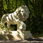 lion statue at Sollidens Slott, Öland, Sweden